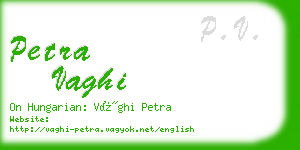 petra vaghi business card